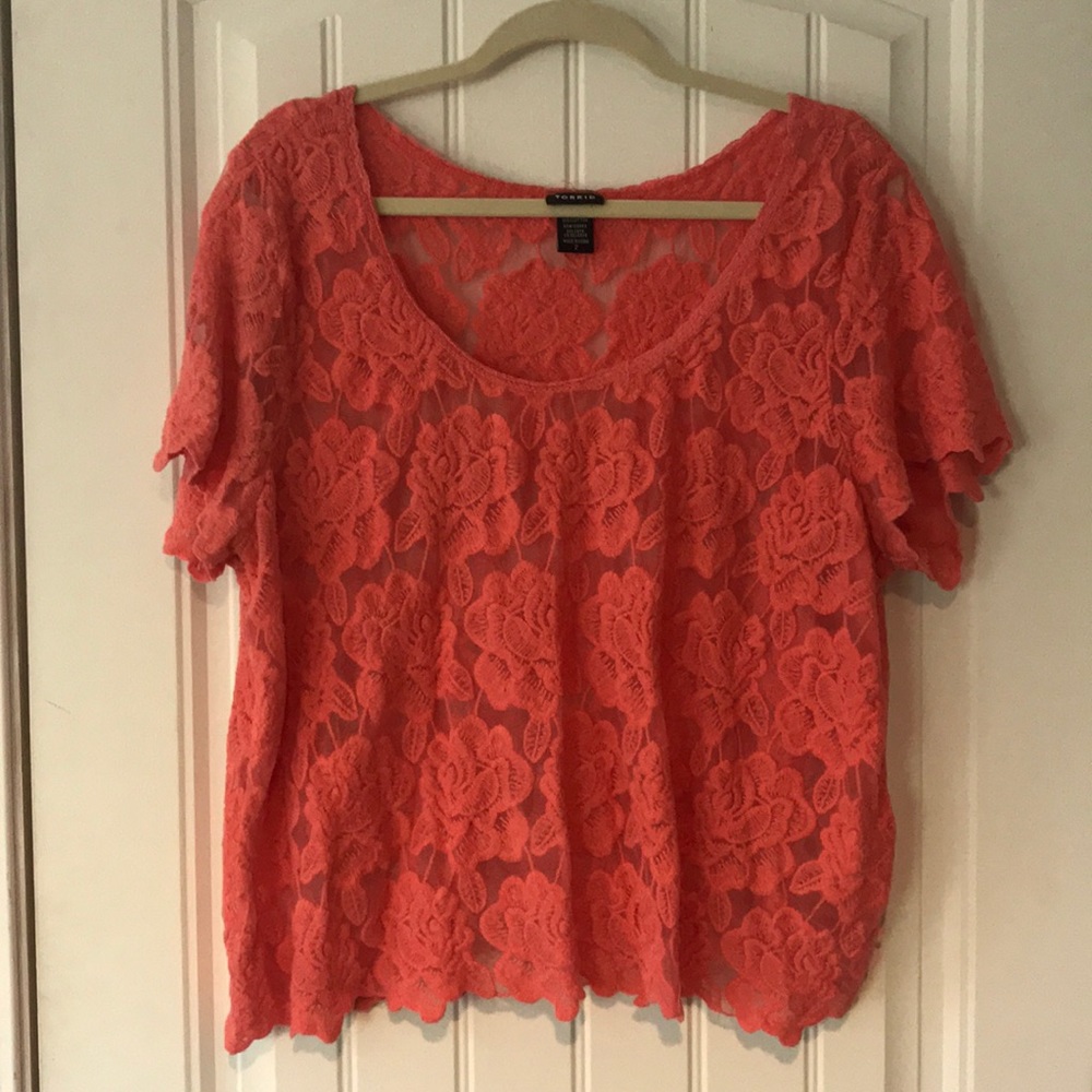 Vibrant orange crop top